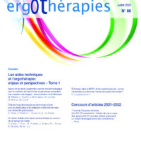 N°86 : Les aides techniques et l’ergothérapie : enjeux et perspectives